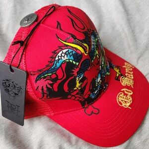 Ed Hardy Red Dragon Embroidered Hat